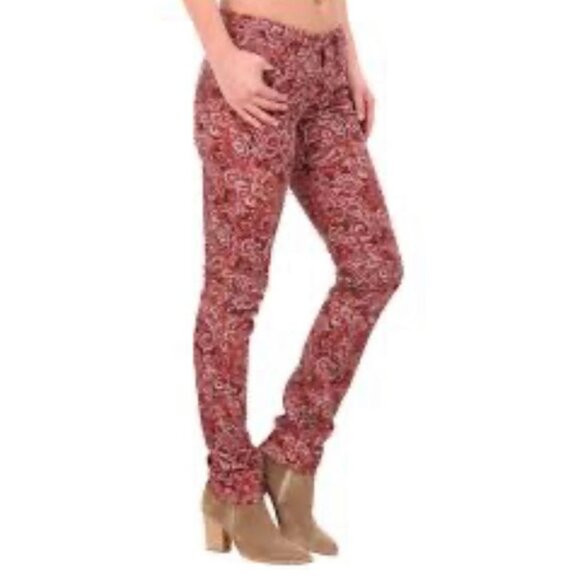 Prana Pants - prAna Pink Paisley Corduroy Five Pocket Women's Pant 4